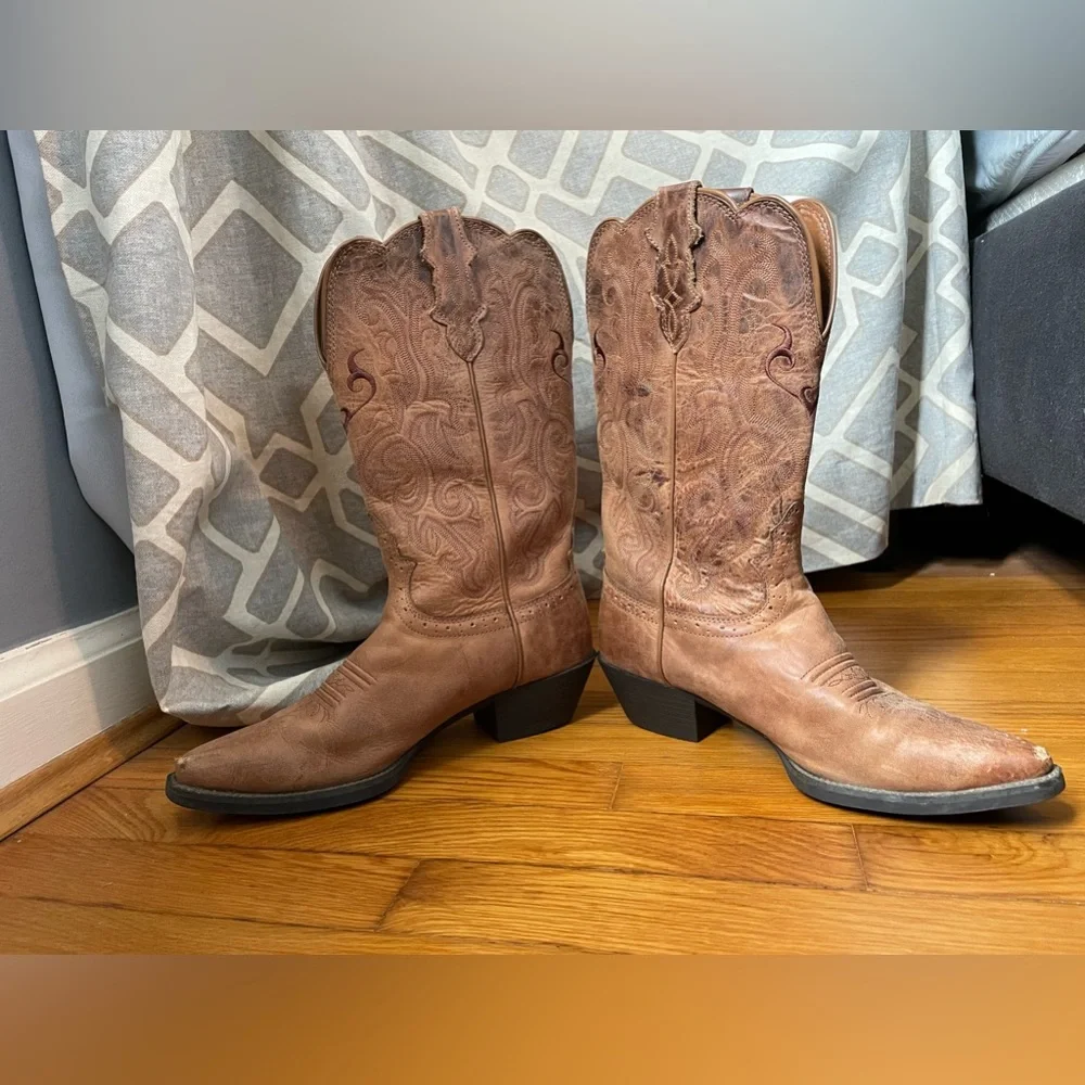 Justin McKayla Leather Cowboy/Western Boots - Picture 7 of 14